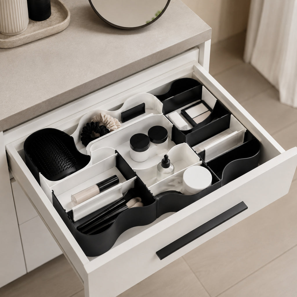 Tiroir Grid Compartimenté – Organisateur Modulable pour Accessoires Beauté