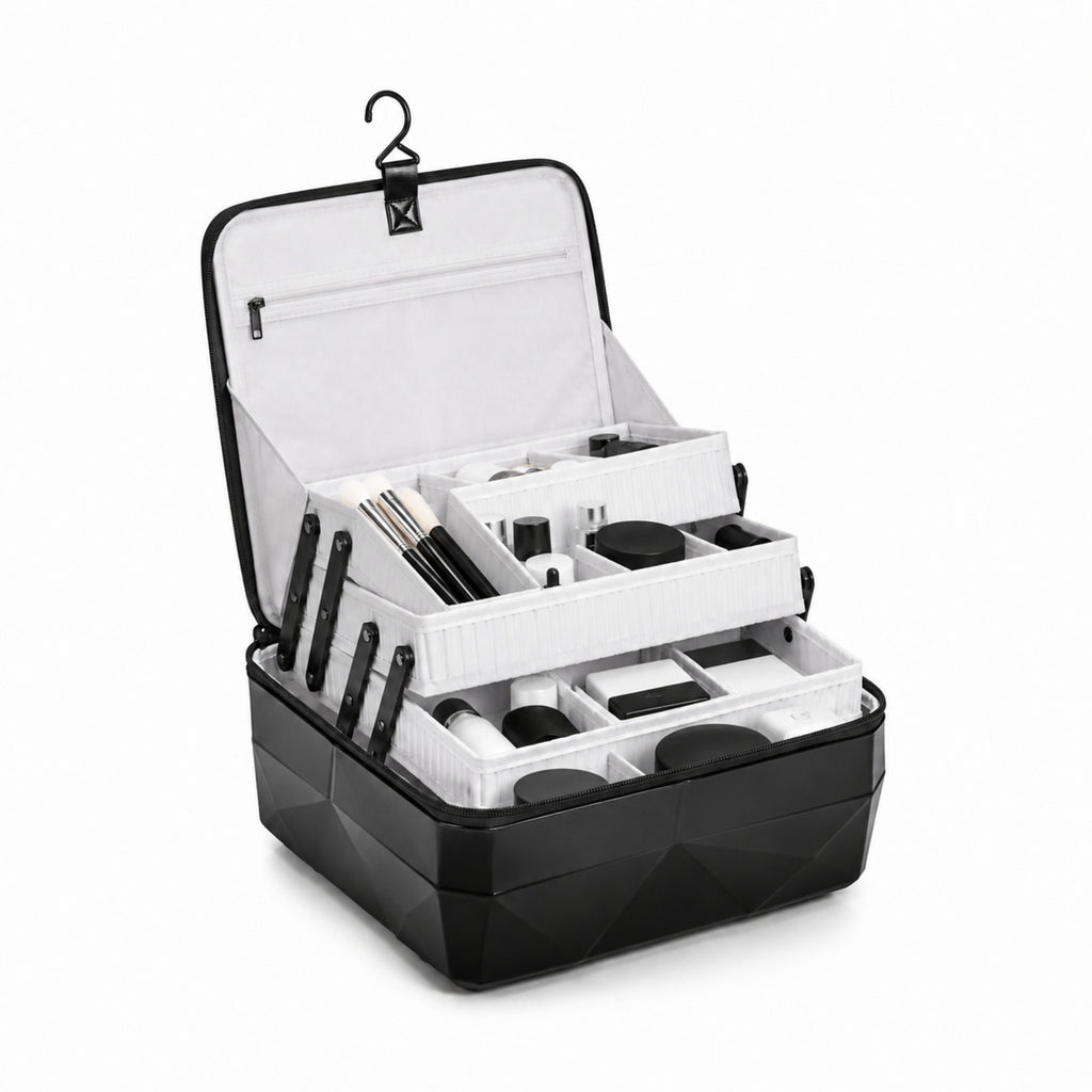 Vanity Frame Structuré – Trousse Beauté Compartimentée pour Voyage