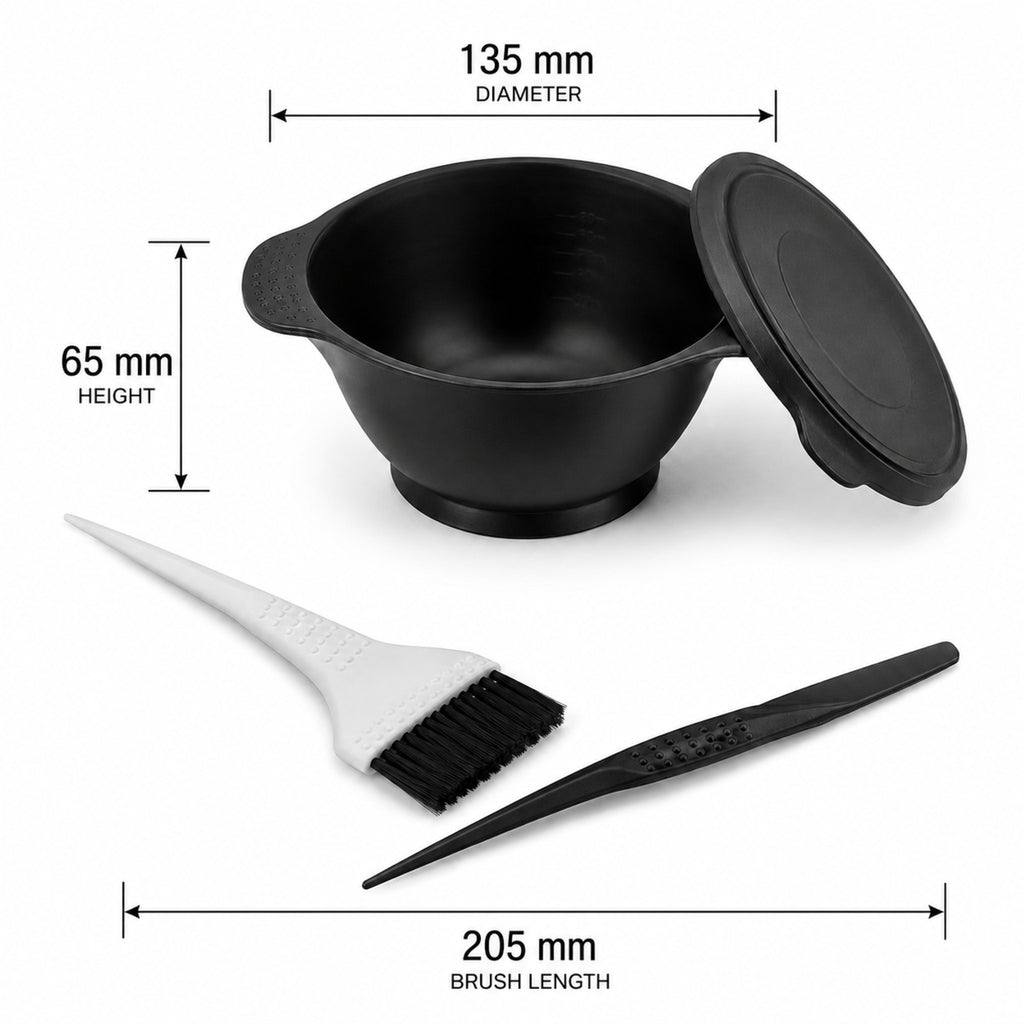 Kit Masque Pure – Bol, Spatule et Pinceau pour Soins Capillaires Maison