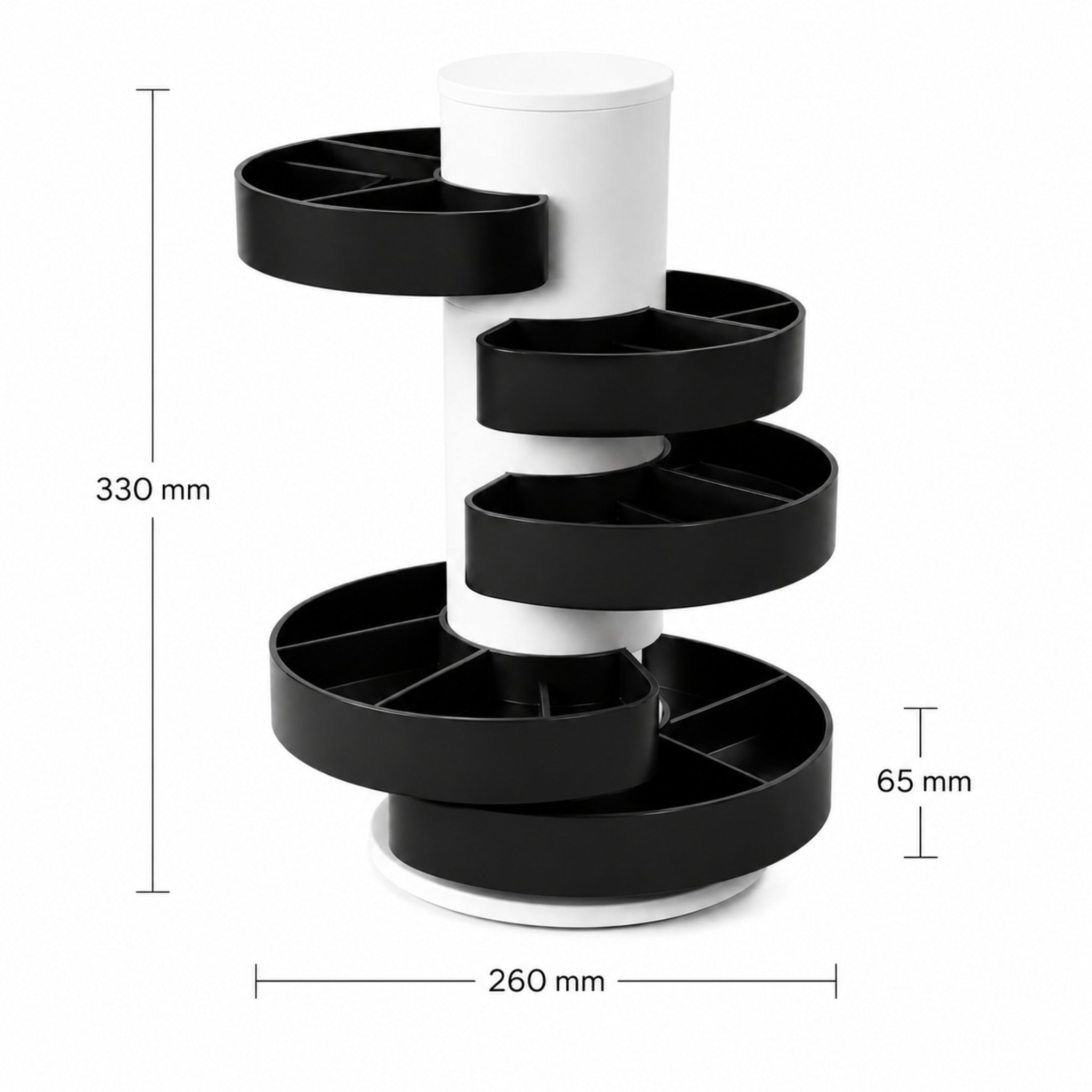 Tour Modulaire Beauté – Rangement Vertical Personnalisable Noir Mat