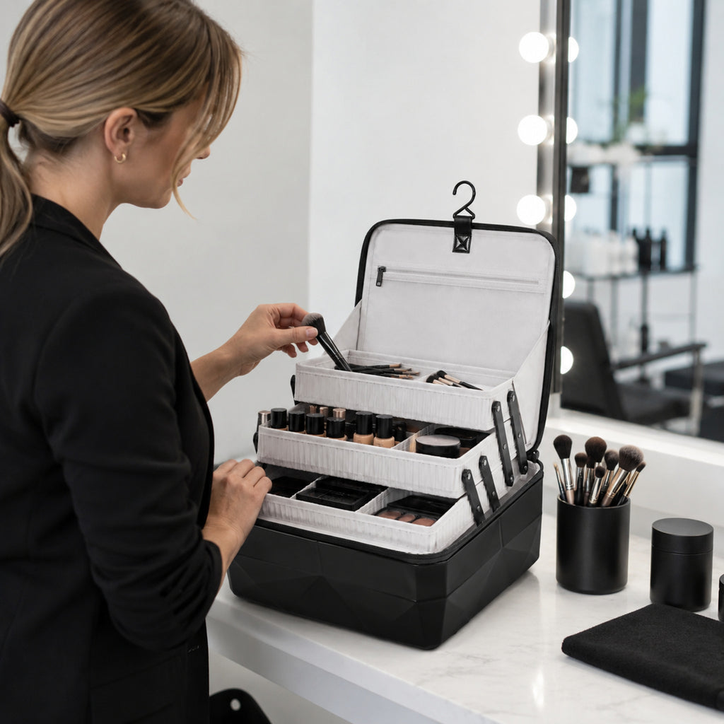 Vanity Frame Structuré – Trousse Beauté Compartimentée pour Voyage