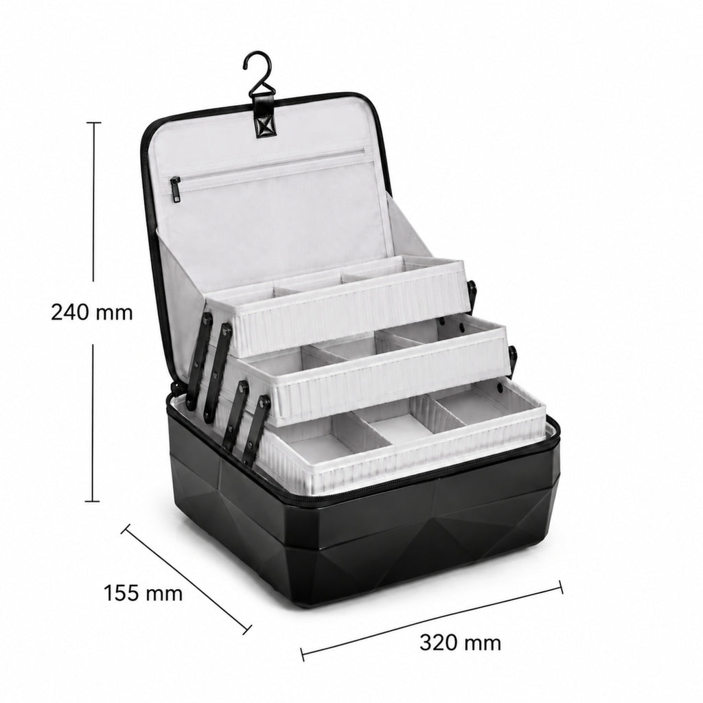 Vanity Frame Structuré – Trousse Beauté Compartimentée pour Voyage