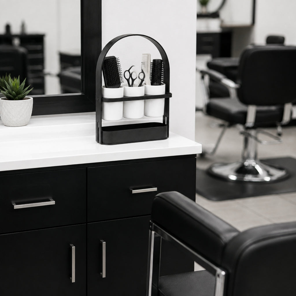 Station Salon Multifonction – Organisateur Professionnel pour Outils de Coiffure