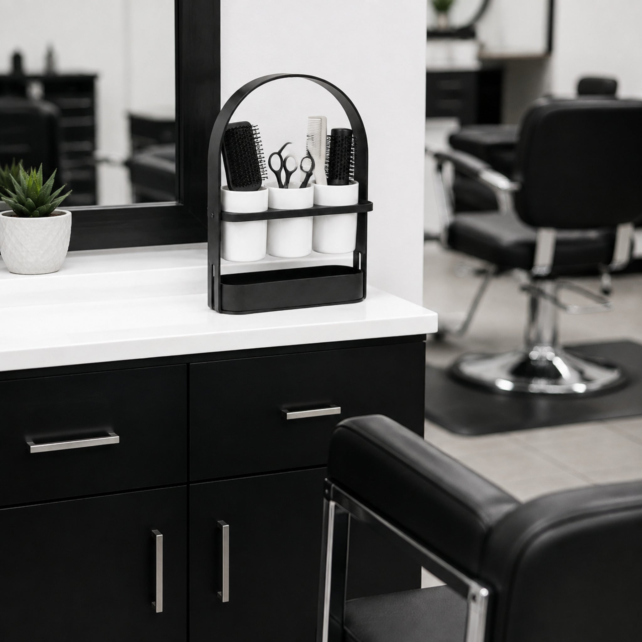 Station Salon Multifonction – Organisateur Professionnel pour Outils de Coiffure