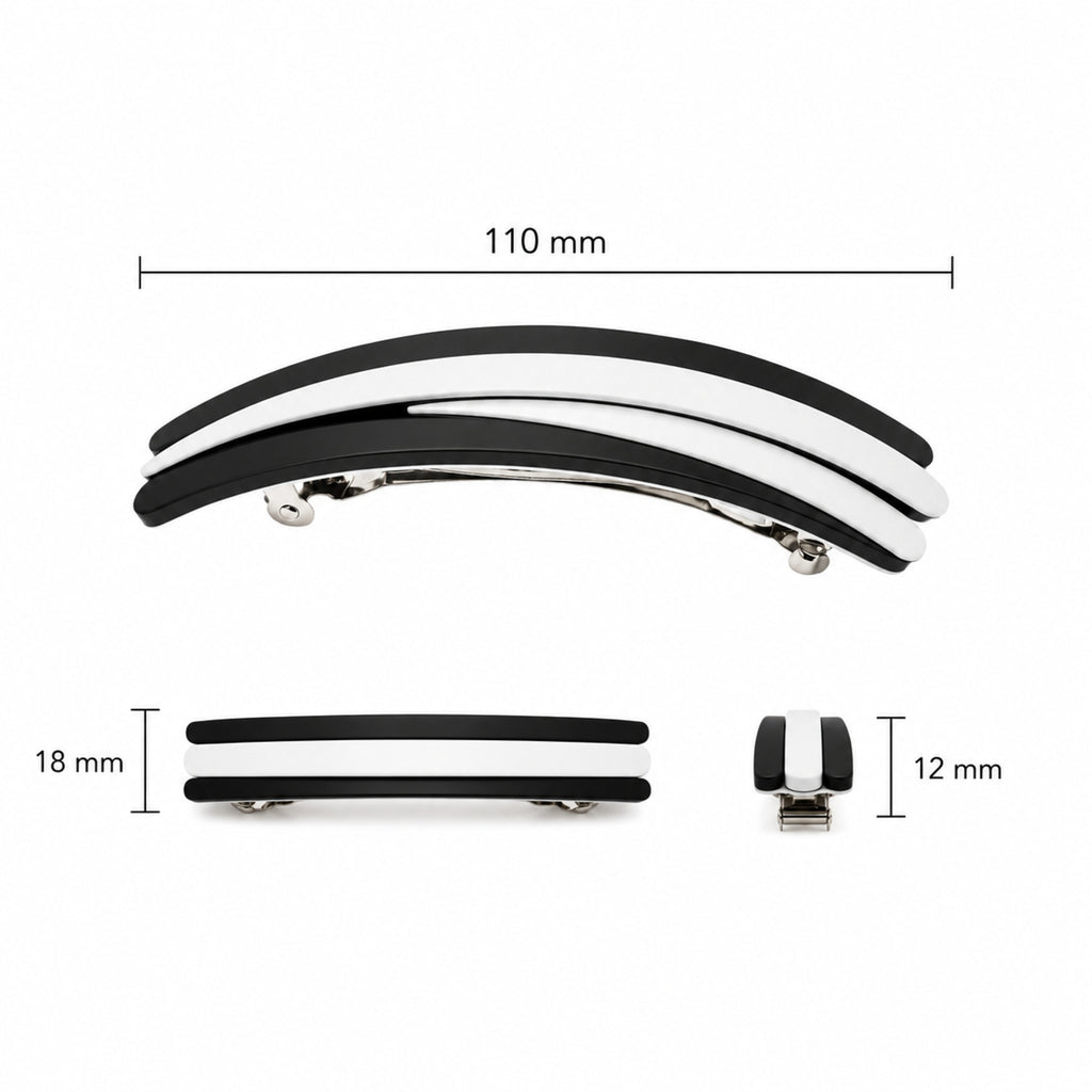 Barrette Ligne Minimaliste – Fermoir Fin Haute Tenue pour Coiffures Élégantes